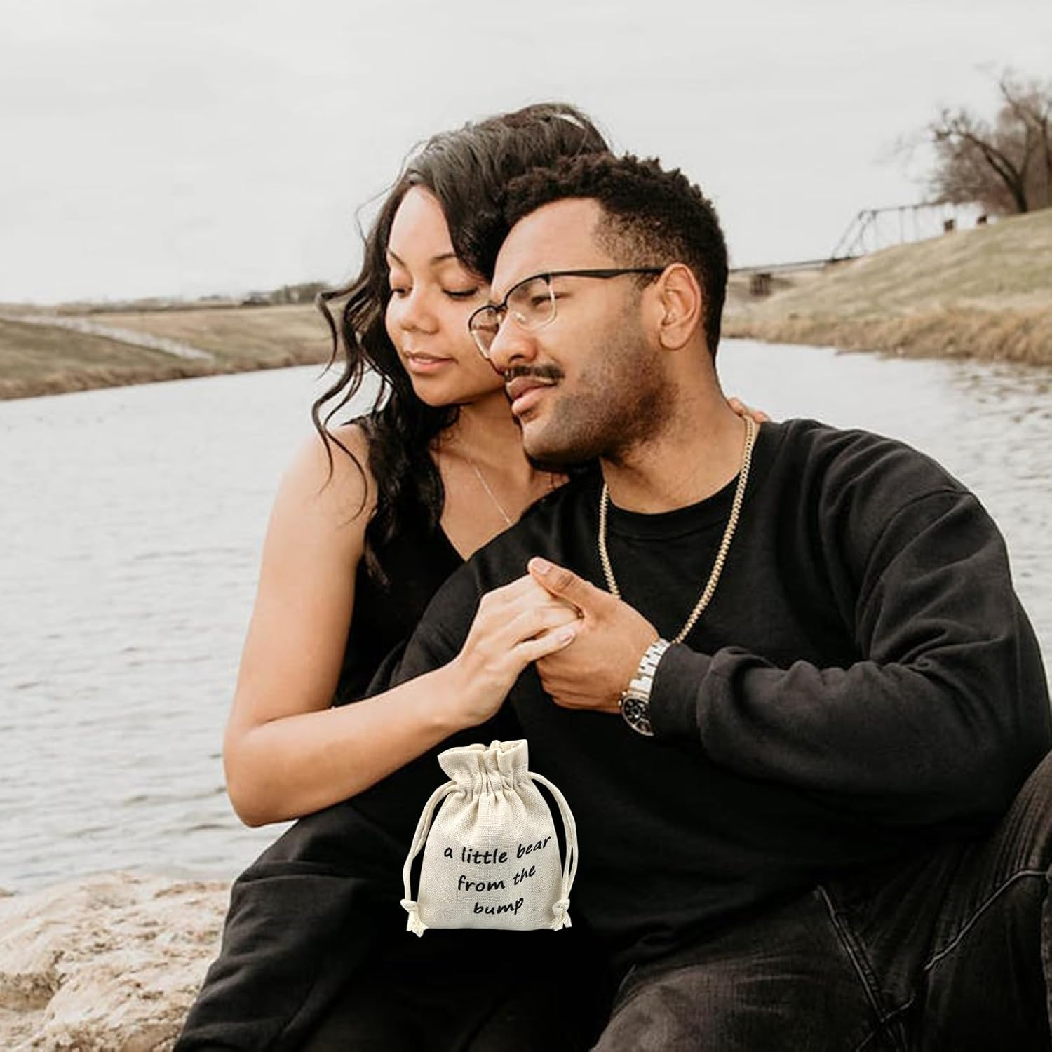 LUOKIFUR Pocket Bear ''Crash'' Gifts Pregnancy Announcements New Grandparents Gifts Baby Keepsake Gifts (Bump), 5Cm * 5Cm - Boyfriend image number 2