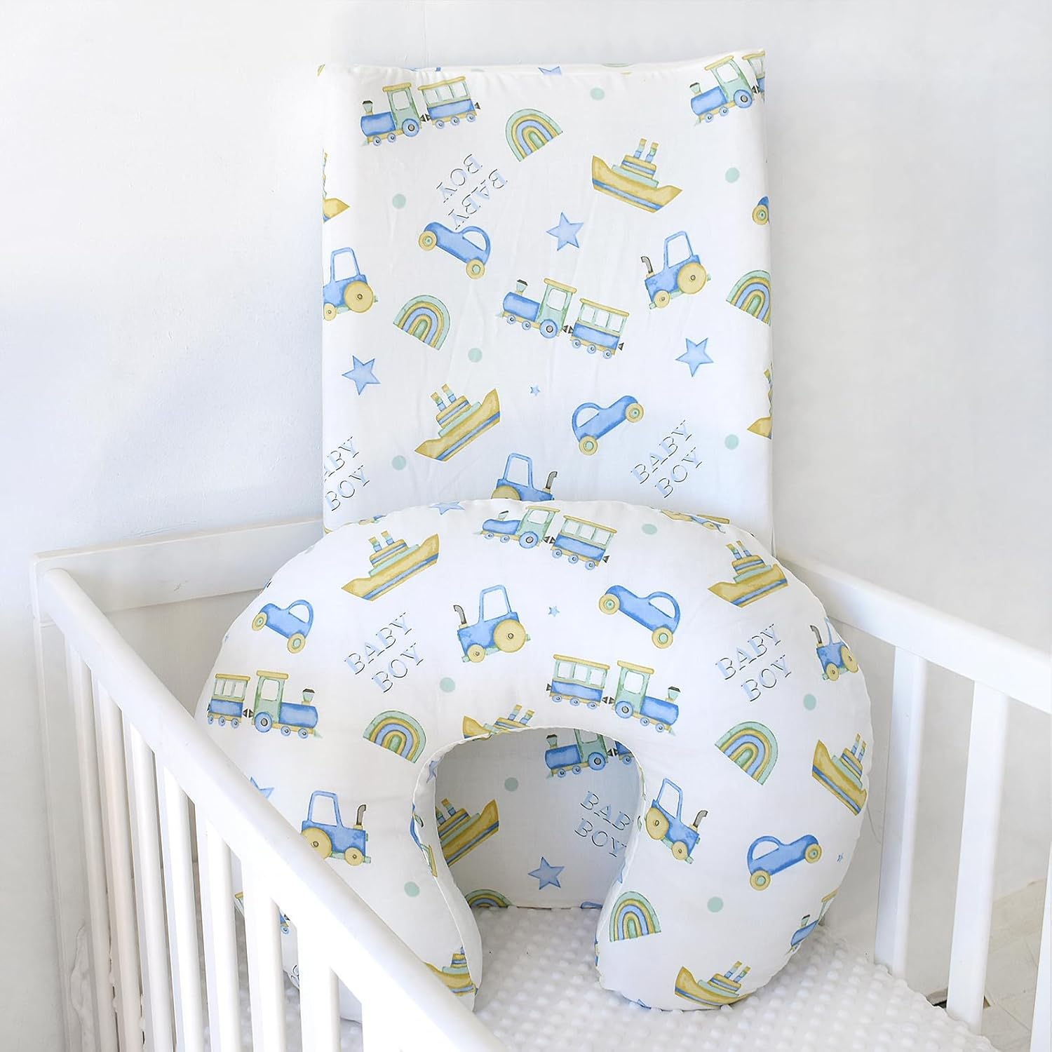 Owlowla Changing Pad Cover,Ultra Soft Cotton Changing Table Covers,Breathable&Durable Nursery Diaper Changing Pad Sheets for Baby Boys Girls(Baby Boy&Dino) image number 5