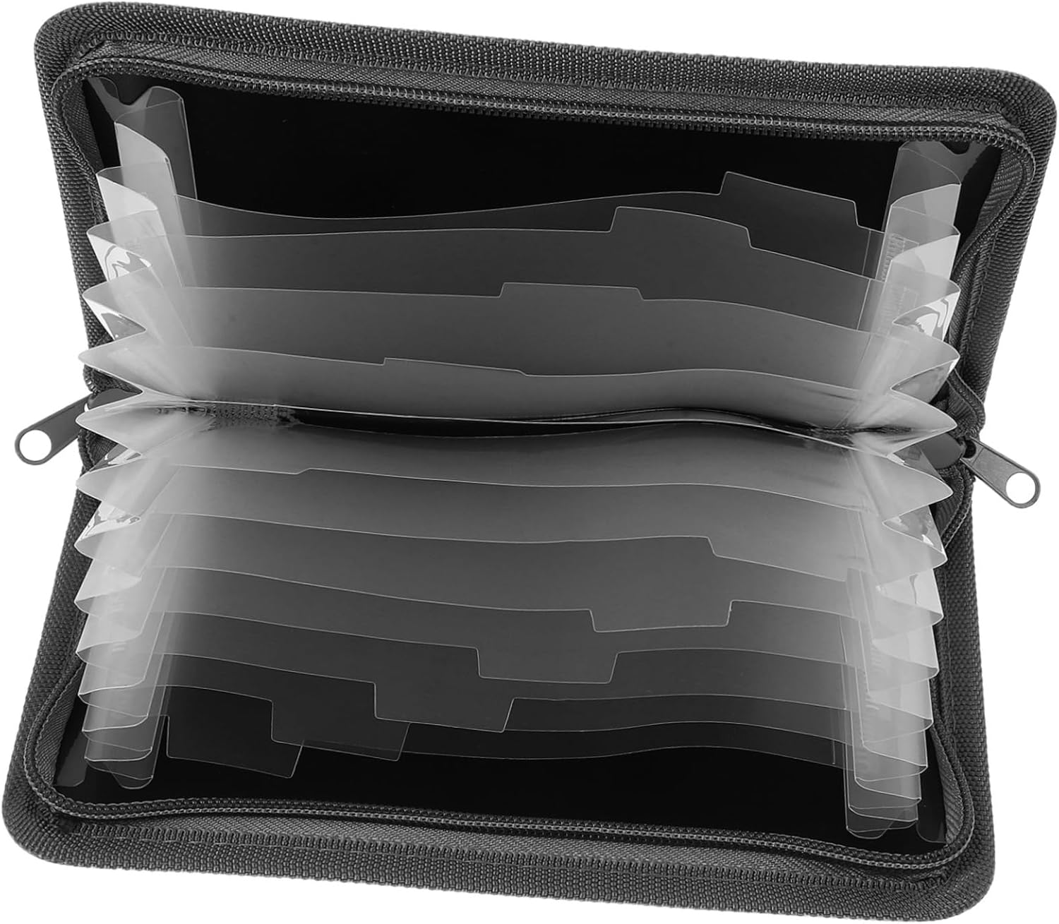 GARIOUANS A6 Small Accordion File Organizer Zipper, Portable Multi-Layer Receipt and Document Folder, Inner Pages Grey Edging, Business Travel Document Organizer image number 4