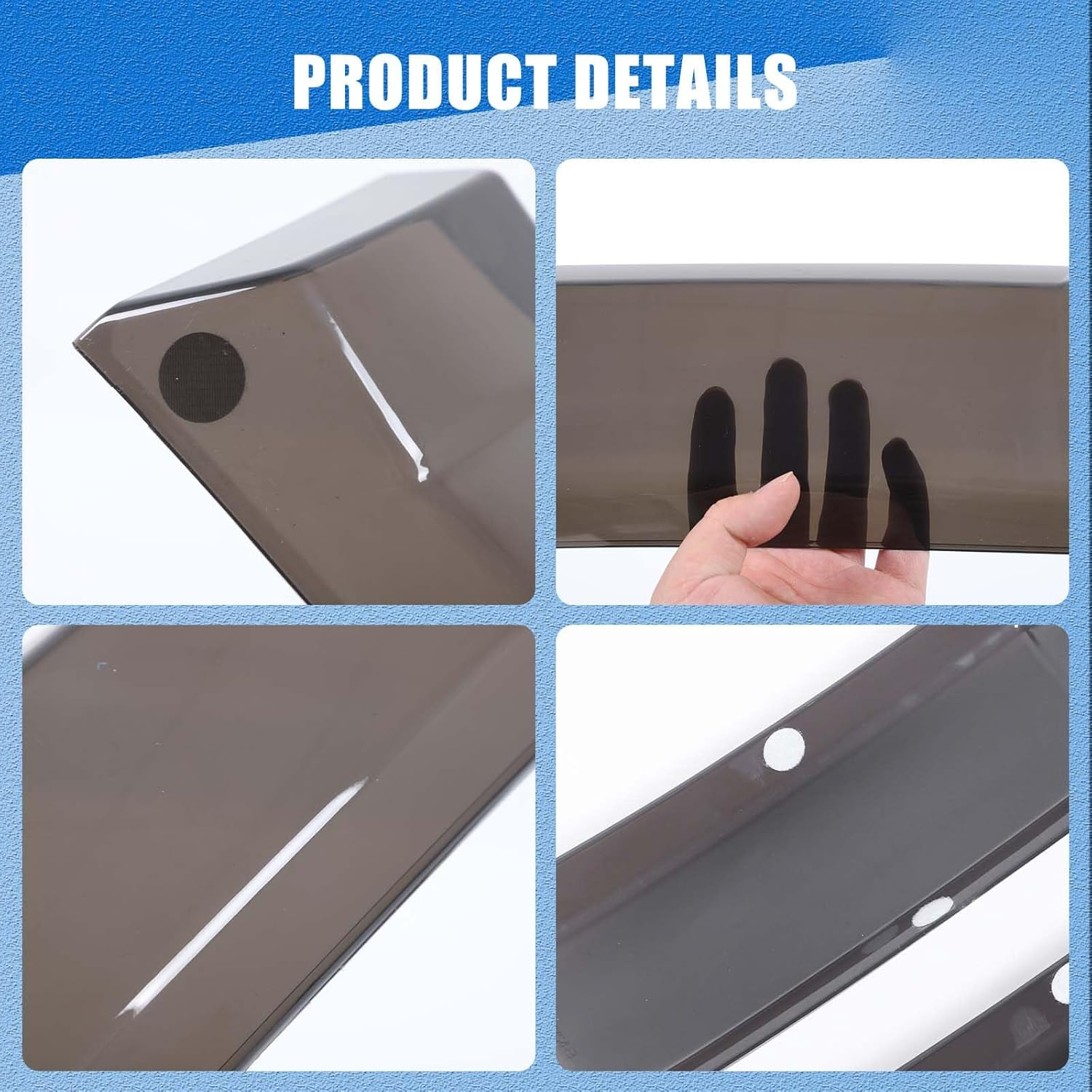 Yinaniutos Front Headlight Guard Covers Compatible with Toyota Land Cruiser 250 Prado J250 LC250 2024 2025, ABS Headlamps Smoked Tint Light Cover Trim Accessories, 2PCS image number 6