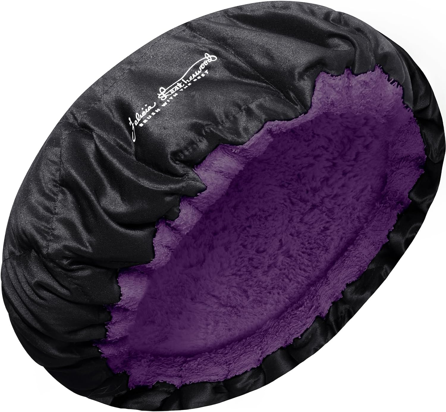 Heat Cap for Deep Conditioning & Oil Treatments - Cordless Microwaveable Heating Cap for Natural, Kinky, Curly, Wavy, 4C, Straight Hair - Flaxseed Bonnet Retains Heat for 20-30 Min - Purple