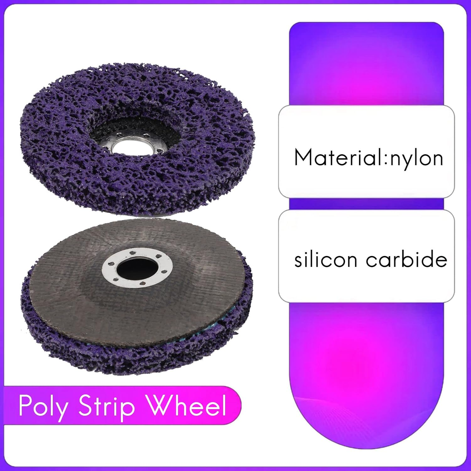 5Pcs Abrasive Wheel Grinder Strip Disc 125 Mm Strip Disc Wheel Paint Rust Removal Clean for Angle Grinder Removal image number 3