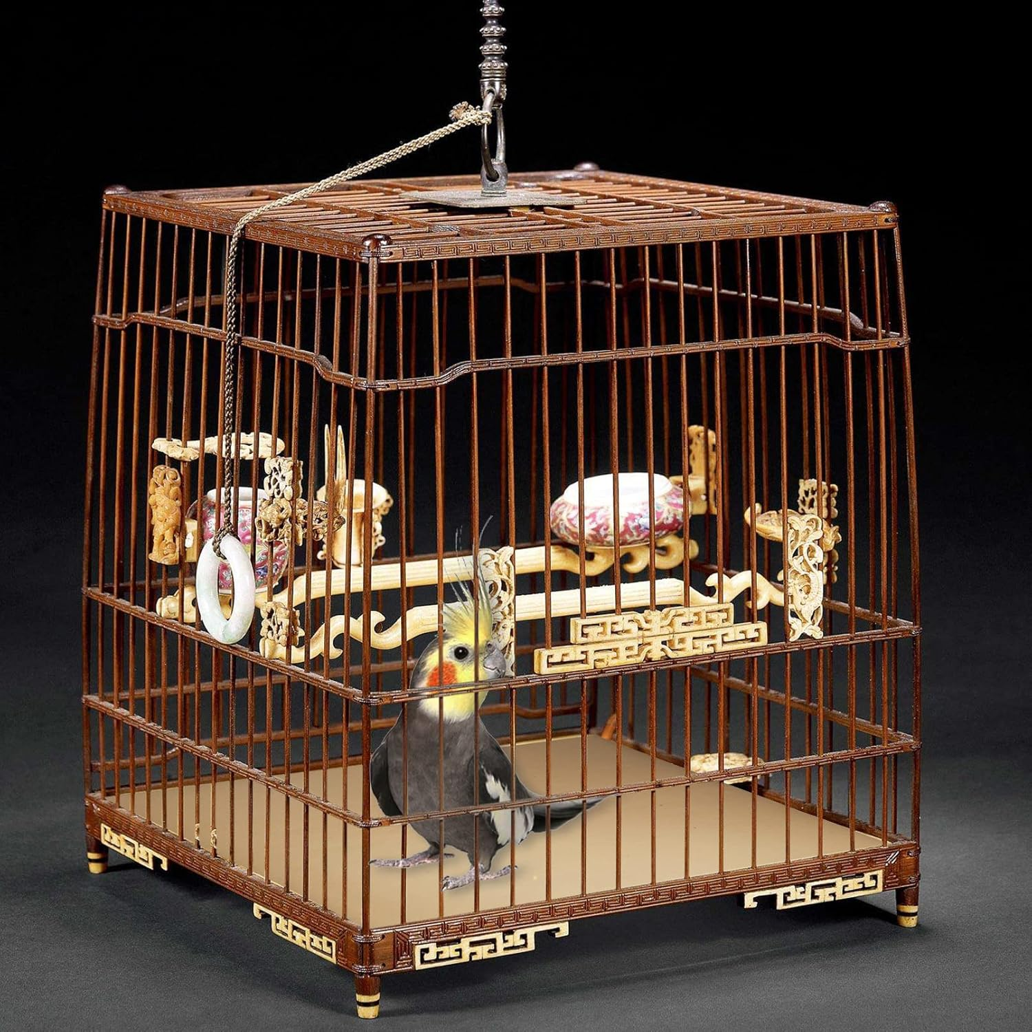 Hamiledyi 22 PCS Bird Gravel Paper Special Sea Sand Liner for Page Parrot Cage Gravel Paper Mat 17X11 Inches Disposable Cushion Pads for Bird Parakeet Budgie image number 3