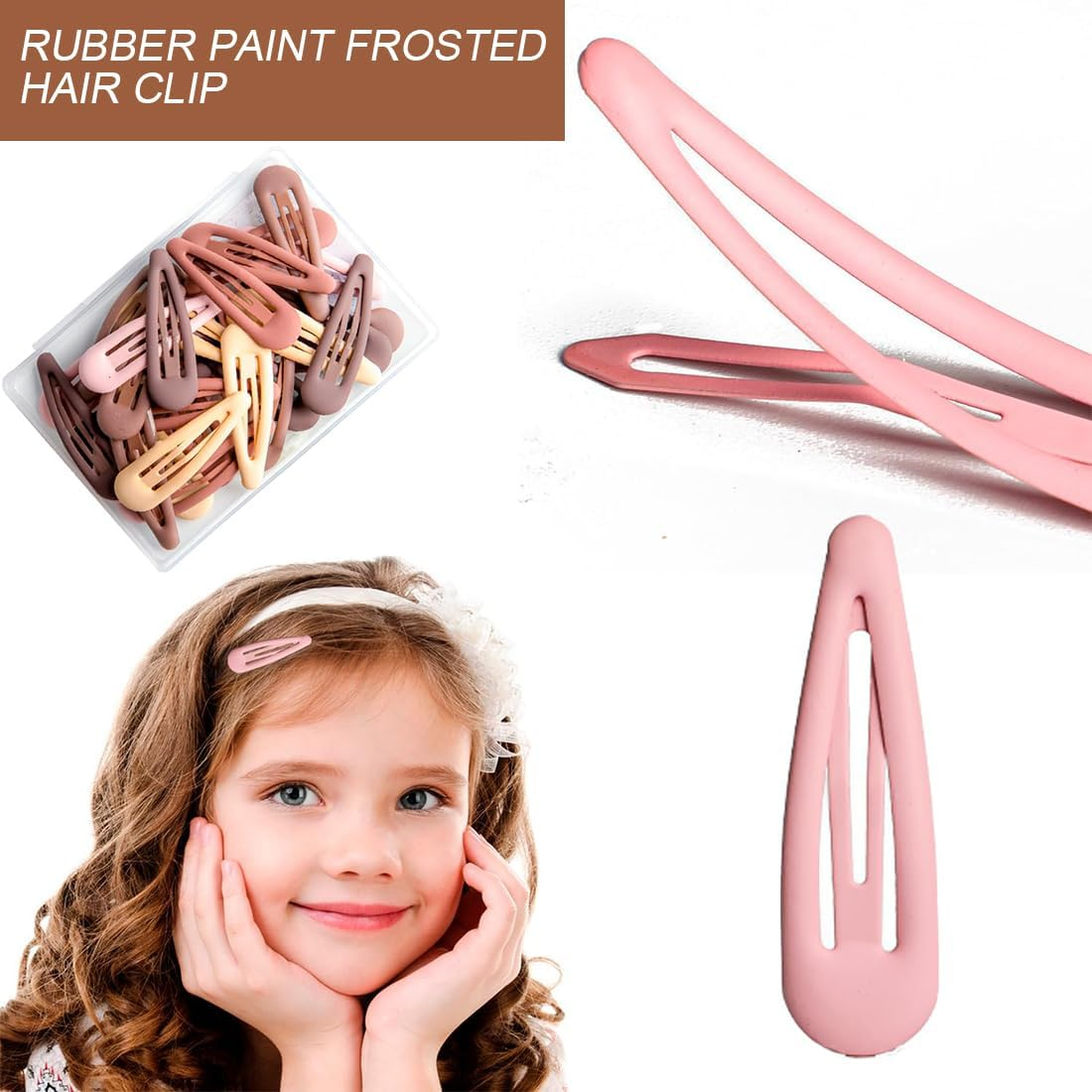 Pack of 30 Hair Clips, 3 Cm Hair Clips Girls, Barrette Hair Clips, Hair Clips for Girls, Hair Clips Metal, Hair Clips Children (Multi-Colour) image number 2