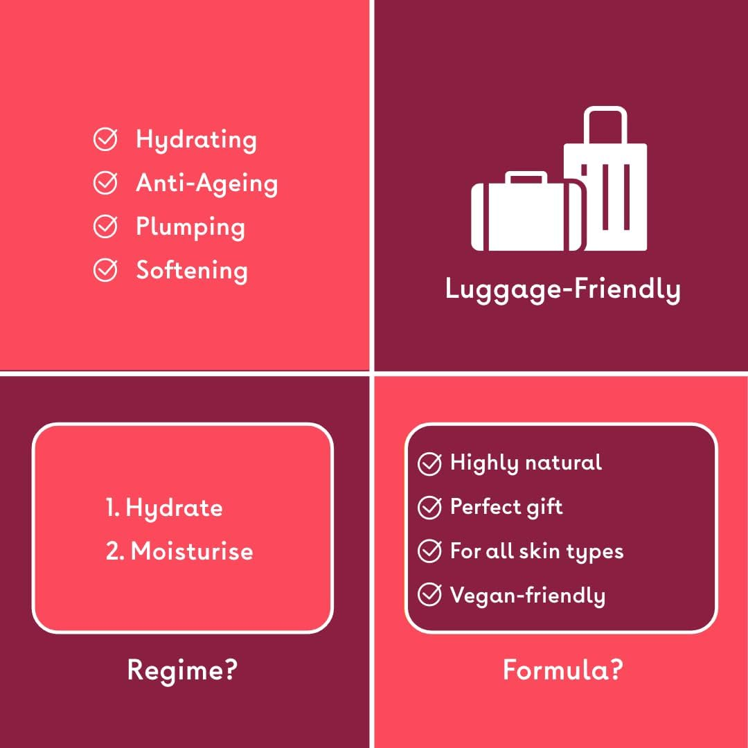 Q+A Hydrating Heroes Skincare Gift Set &ndash; a Giftset with Hyaluronic Acid Facial Serum 30Ml, Daily Moisturiser 75Ml for Dry, Dehydrated Skin, Vegan, Cruelty-Free, for Soft, Supple Complexion image number 6