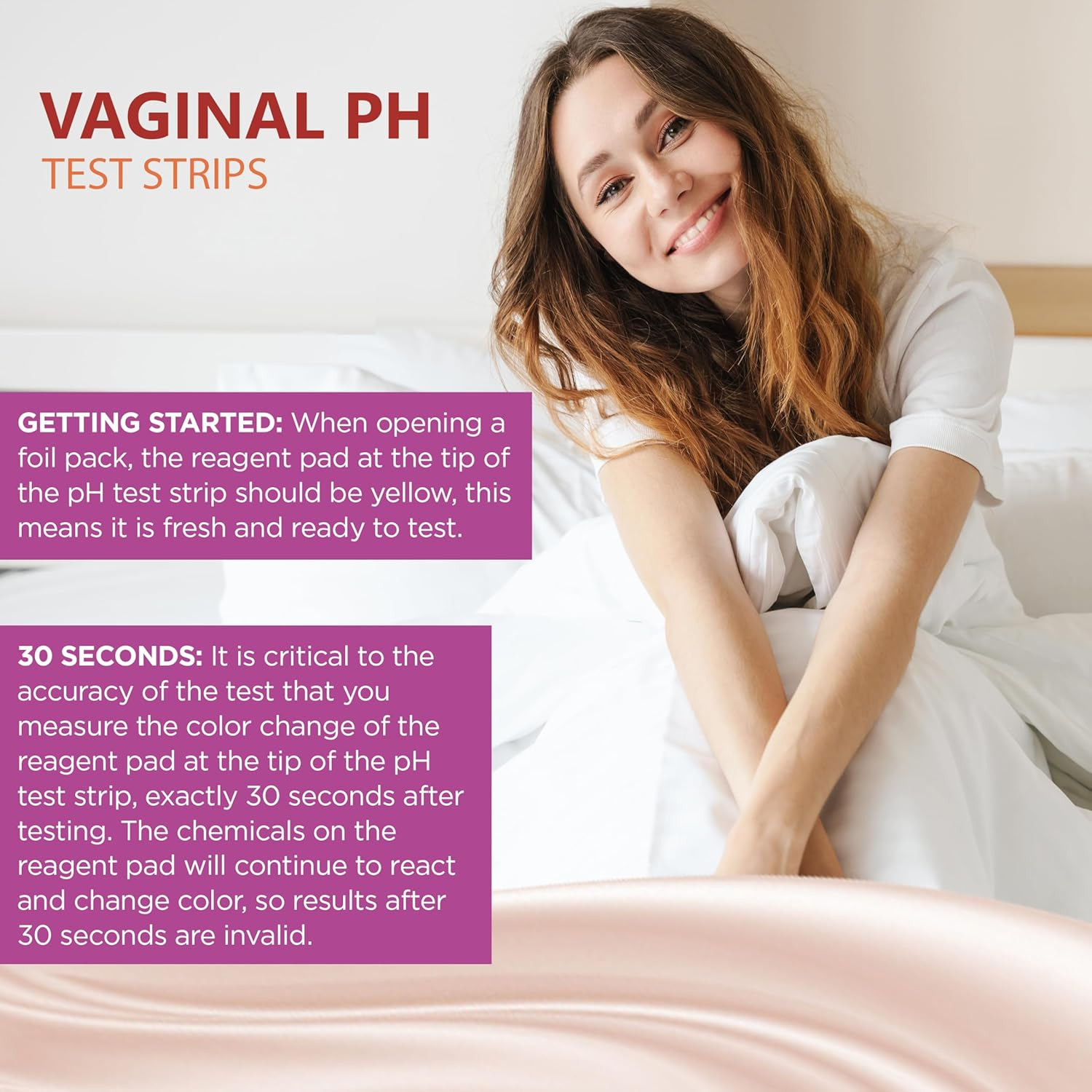 Vaginal Ph Balance Test Strips for Women 50 Strips FSA/HSA Eligible Vaginal Infection Test Kit Can Help Differentiate Bacterial Vaginosis (BV) and Yeast Infections image number 3