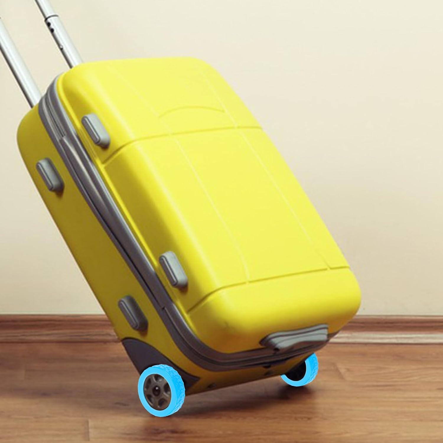 GALPADA 8Pcs Silicone Wheel Covers Travel Luggage Wheel Protectors for Suitcase Floors Protect Hardwood Carpet image number 3