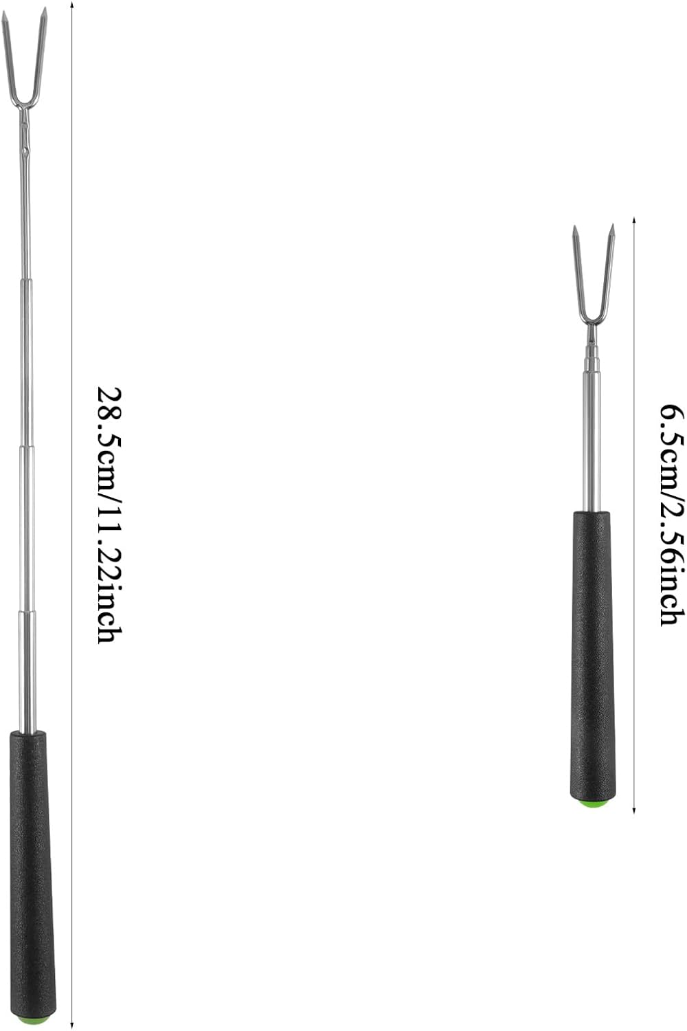 6Pack Telescopic Barbecue Fork ，Bonfire Sticks ，Campfire Sticks，Campfire Forks， Barbecue Forks ，Meat Stick， Metal Stick Barbecue，Marshmallow Roasting Sticks for Fire Pit, Camping, Bonfire and Grill image number 3