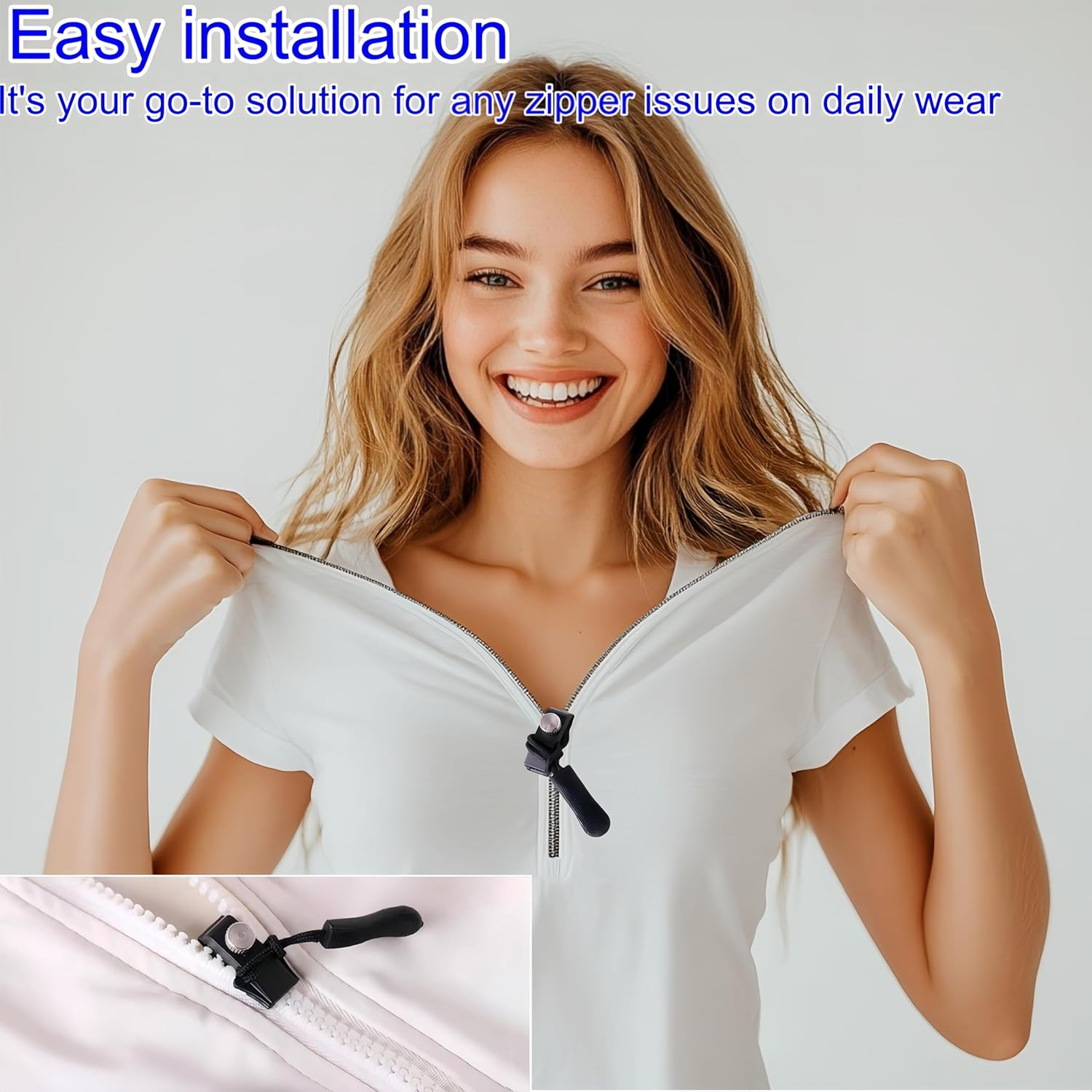 Febohao 15Pcs Removable Universal Zipper Repairer Zipper Pull Replacements Quick Install for Sewing Clothes Jacket Backpacks Shoes Boots image number 4