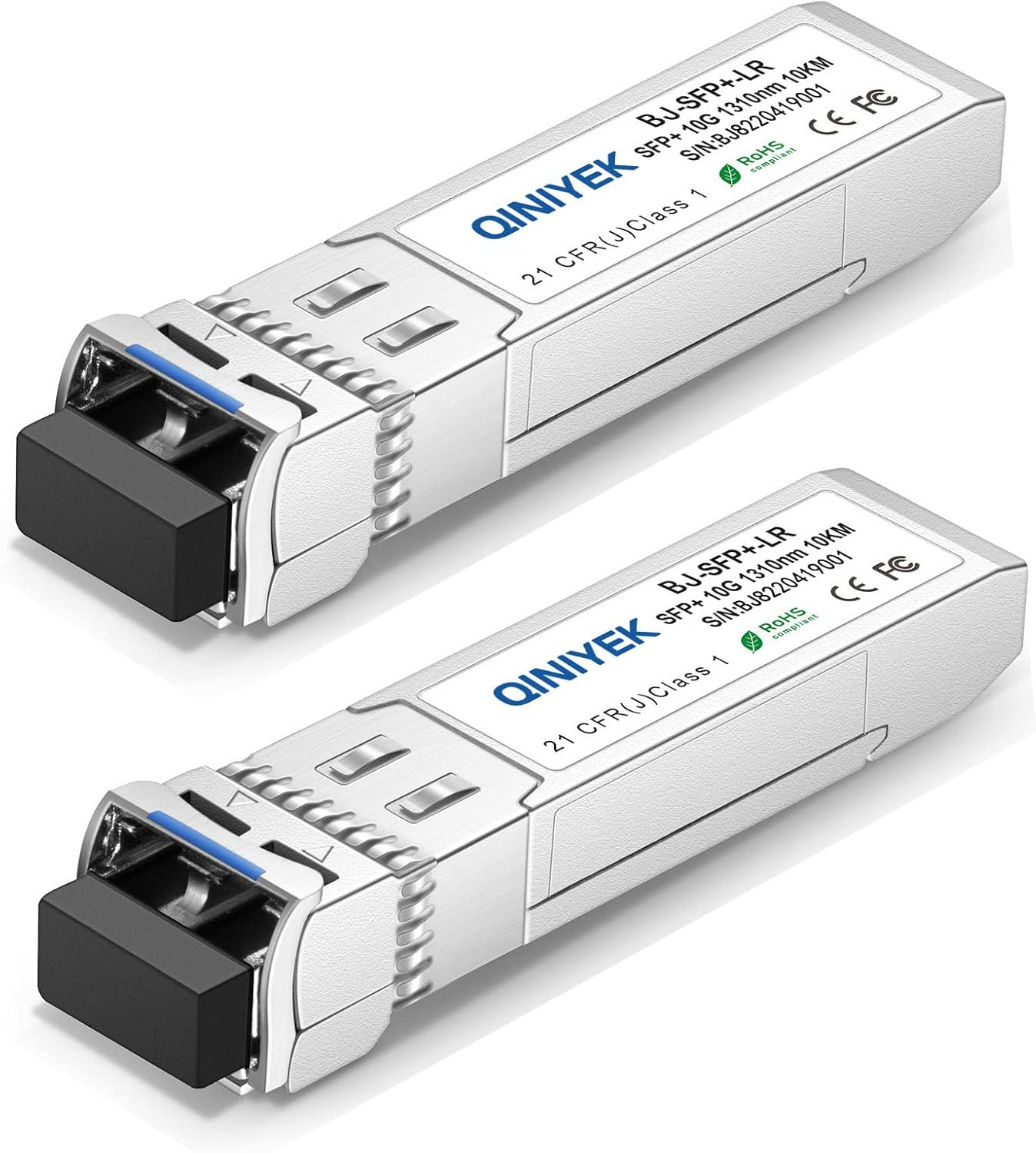 2Pack 10Gbase-Lr SFP+ Transceiver, 10G Singlemode SFP+ Duplex LC Module,Compatible for Cisco SFP-10G-LR, Ubiquiti Uf-Sm-10G,Meraki , Mikrotik, Supermicro, Netgear,Smf,1310Nm,10Km,Ddm
