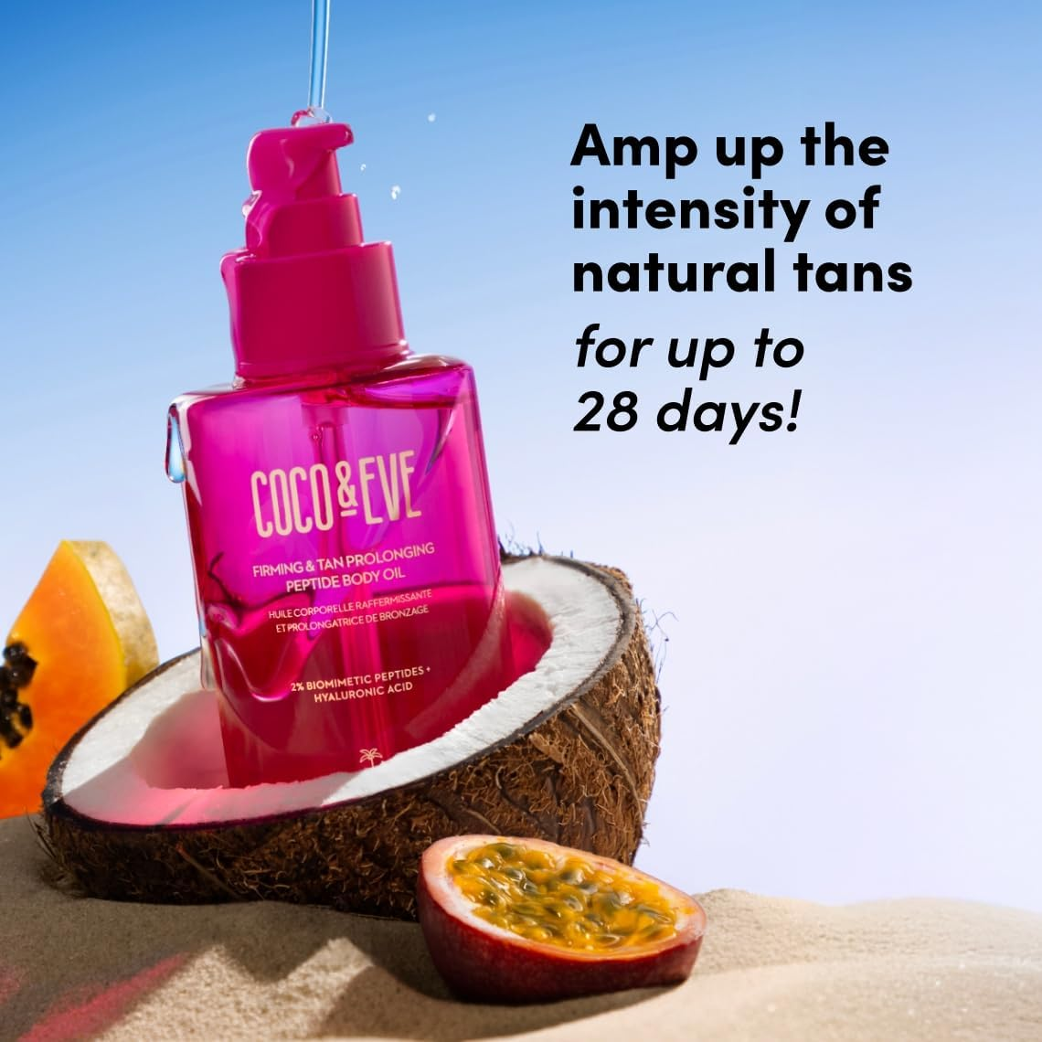 Coco & Eve Firming & Tan Prolonging Peptide Body Oil image number 1