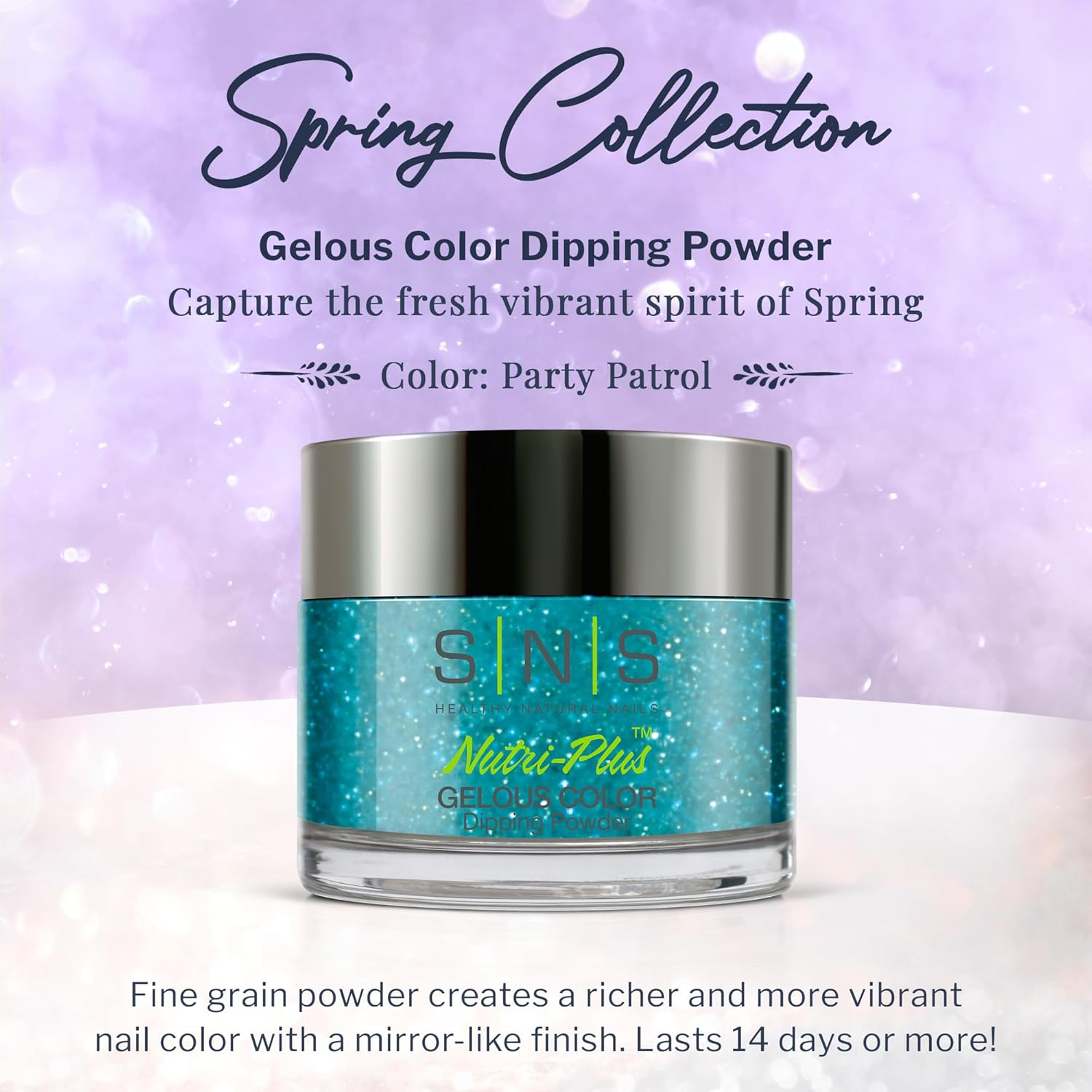 SNS Gelous SP14 Nail Dipping Powder, Party Patrol, 28 G - Glass Half Full image number 6