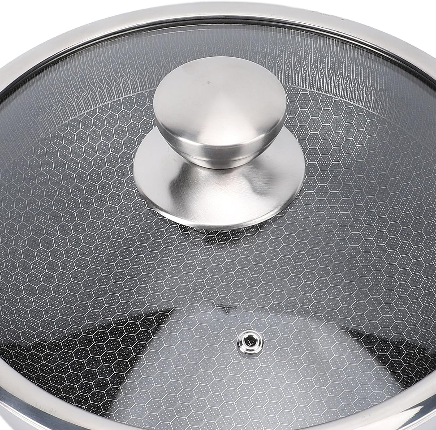 316L Stainless Steel Frying Pan, Hybrid Nonstick Induction Pan with Lid, Two Handle Hold, PFOA Free, Dishwasher Oven Safe, Paella Pan for Stir Fry/Toast/Roast/Bake/Stew, 26Cm image number 3