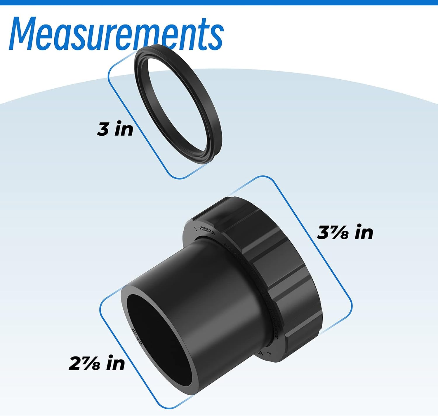 SPX3200UNKIT Pump Union Connection Kit Compatible with Hayward Tristar, Northstar, Ecostar Pumps, Swimclear Cartridge Filter & Universal H-Series Low Nox Heater (2 Pack)