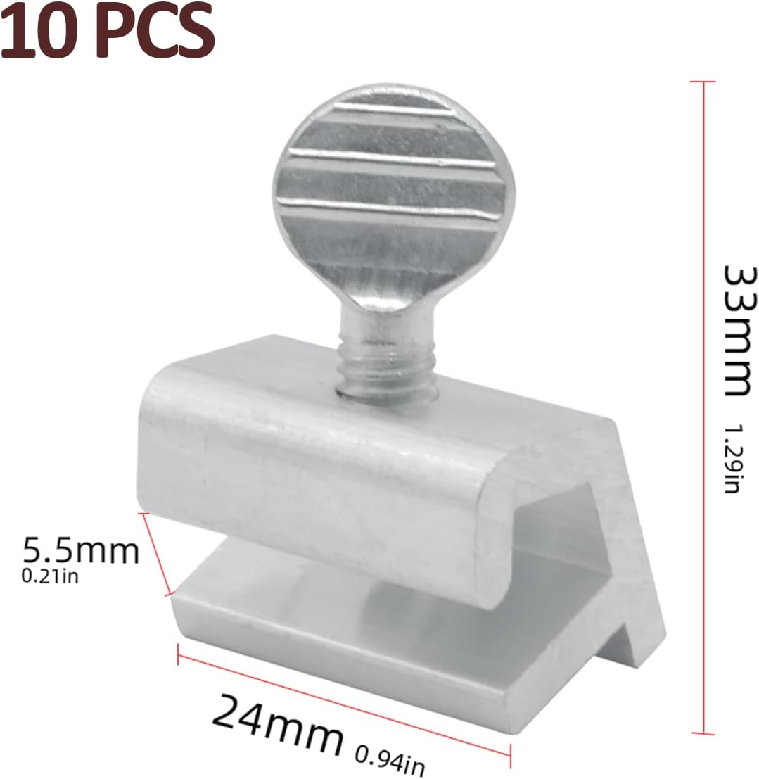 Yeanifeana 10 PCS Single Hole Locks Adjustable Window Safety Locks for Horizontal Sliding Windows, No Drill Easy Install Aluminum Sliding Window Latches