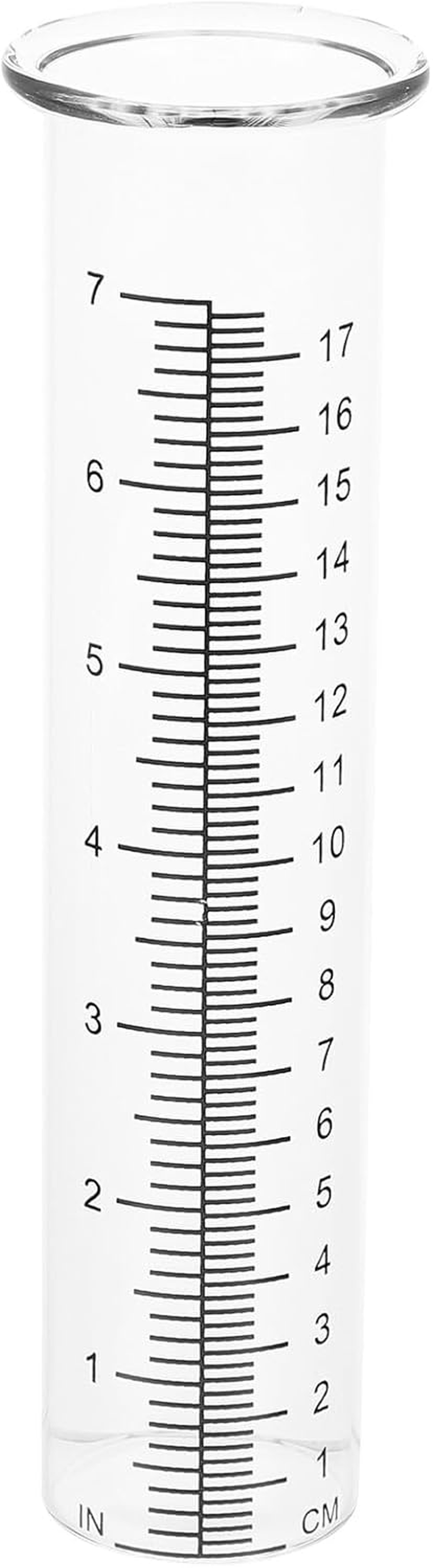 2 Pcs High Borosilicate Glass Rain Gauge Graduated Tubes Outdoor Rain Measuring Container Weather Monitoring Tool for Garden and Farm image number 3