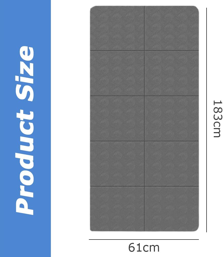 MOTRAIN Non Slip Exercise Mat,Fitness Pad/Foldable Yoga Mat 6Mm Extra Thick,Yoga Mat for Yoga Pilates,Cardio,Exercise Equipment image number 2