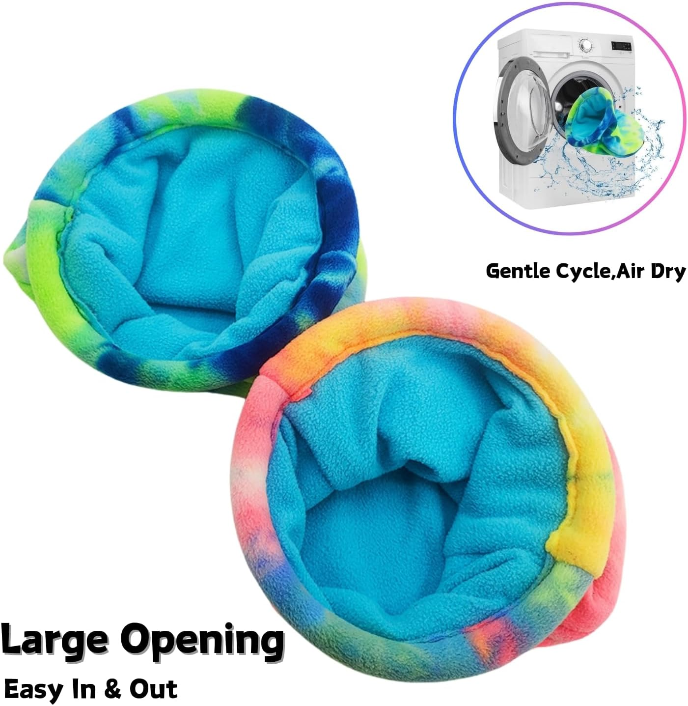 2 Pack Guinea Pig Snuggle Sack Soft Fleece Large Hideout Ferret Cozy Cave Hamster Sleeping Bag Small Animal Bed for Rabbit Bunny Chinchillas Rat Squirrel Hedgehog Cage Accessories (2 Pack, Large) image number 5