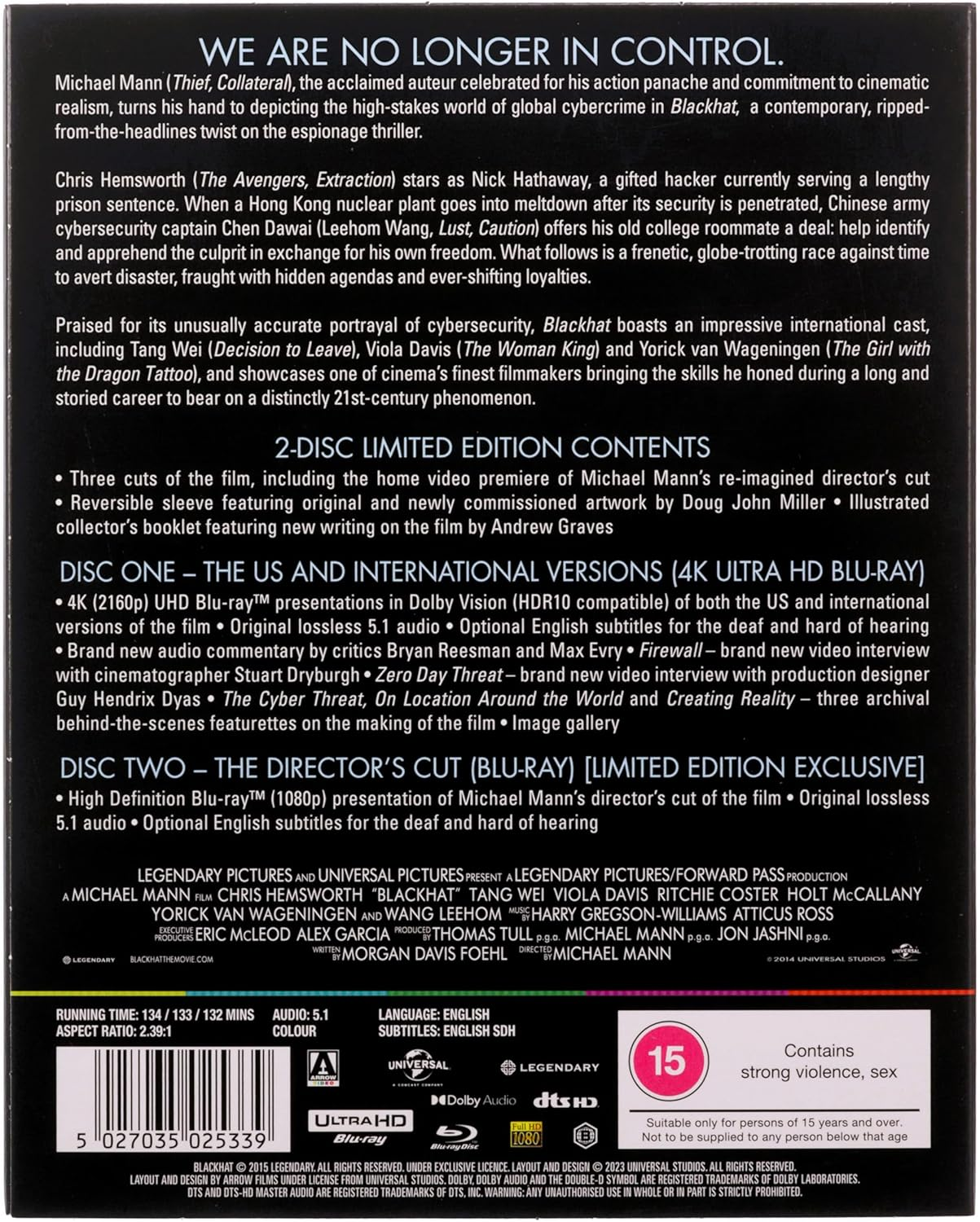 Blackhat Limited Edition 4K UHD [Blu-Ray] [Region Free] image number 3