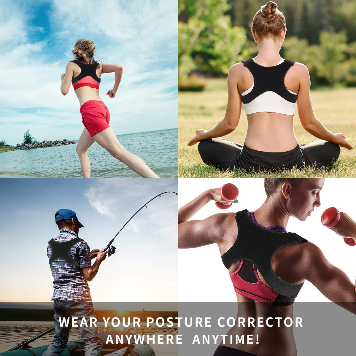 Posture Corrector for Men Women&Children Upper Back Brace Adjustable and Effective Clavicle Support Device for Thoracic Kyphosis and Shoulder Pain Relief image number 3