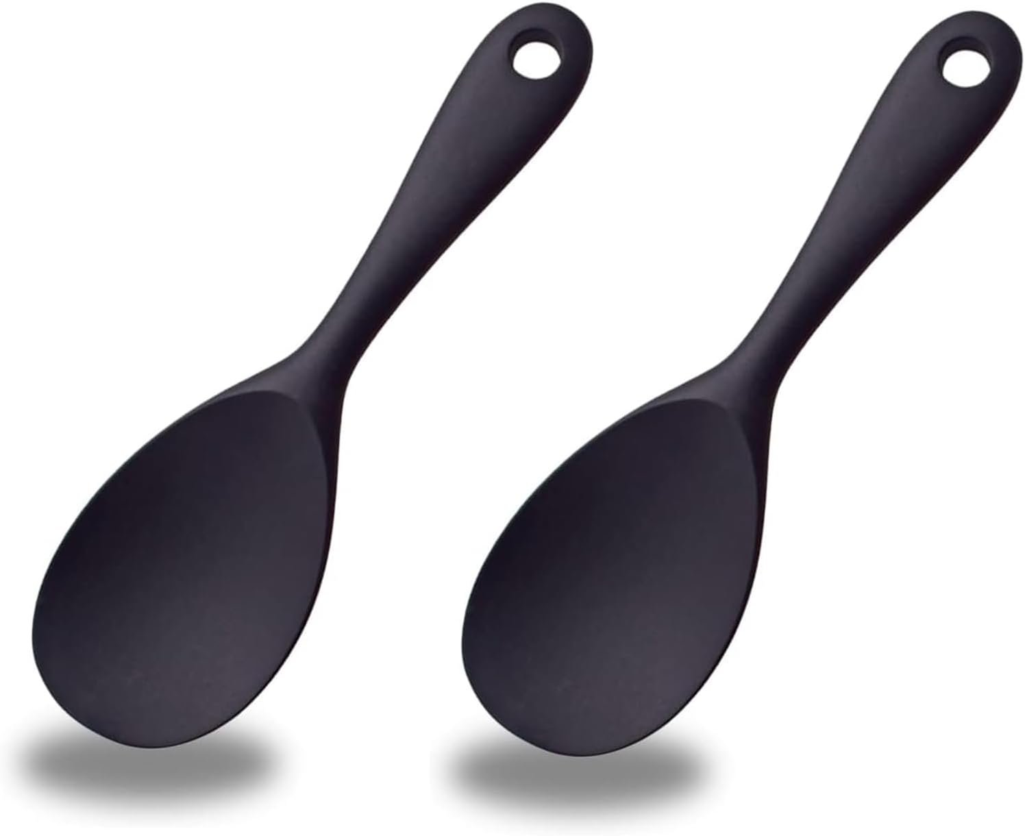 Rice Spoons, Silicone Cooking Spoons, Non-Stick Cooking Spoons, Rice Cooker, Cooking Spoon, Silicone Spoon, Kitchen Utensils for Kitchen, Mashed Potatoes, Rice, Baking, or More Pack of 2 image number 3