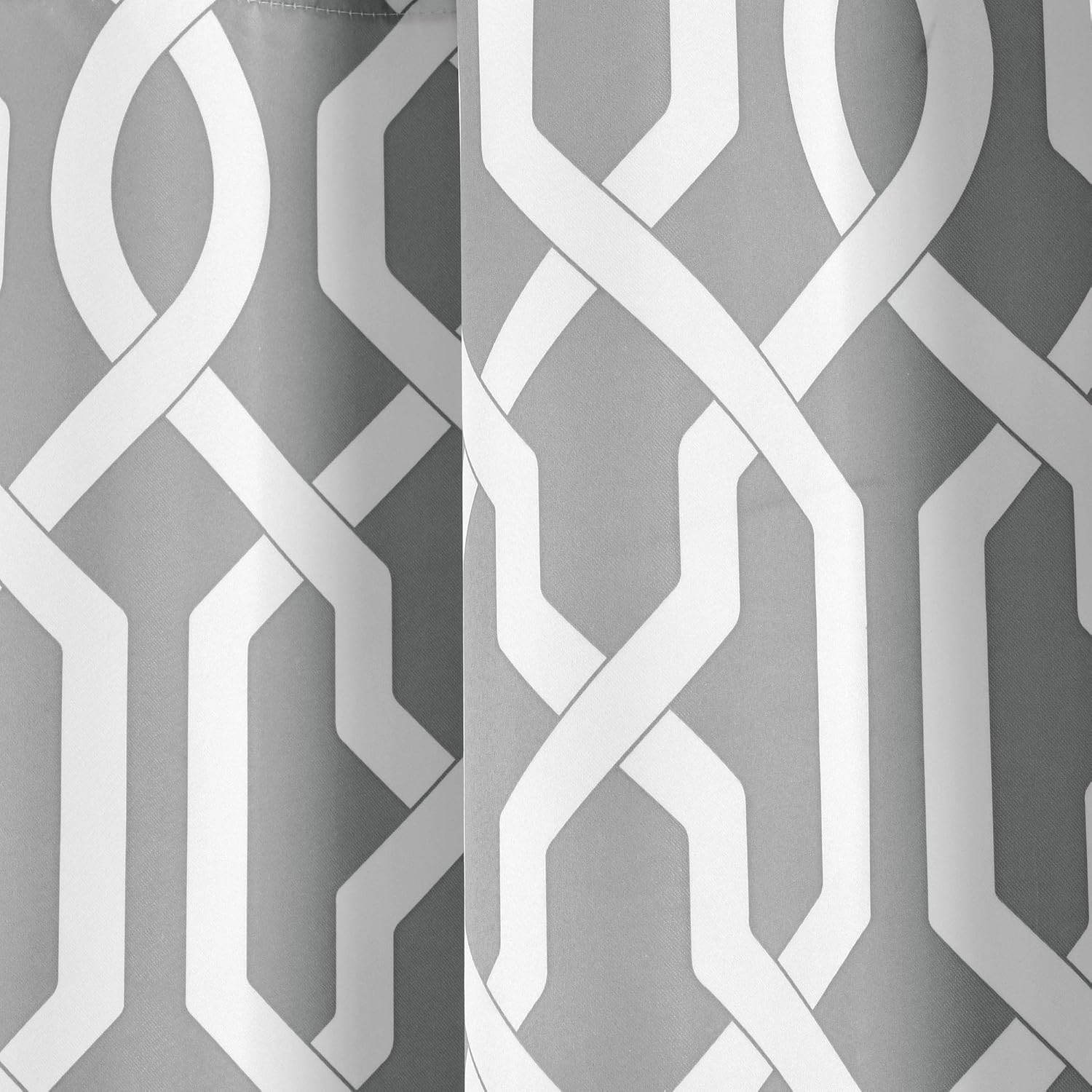 Lush Decor Edward Trellis Room Darkening Window Curtain Panel Pair, 84 Inch X 52 Inch, Gray, Set of 2 image number 4