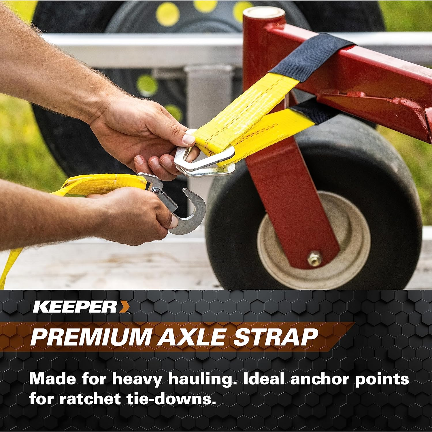 Keeper 04226 24" Premium Axle Strap with D-Rings; 3,333 Lbs. Working Load Limit image number 5