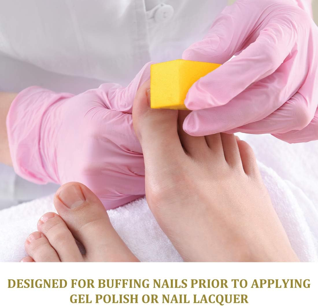 Forpro Professional Collection Ultra Gold Buffing Block, 240 Grit, Four-Sided Manicure & Pedicure Nail Buffer, 3.75" L X 1" W X 1" H, 20-Count image number 3