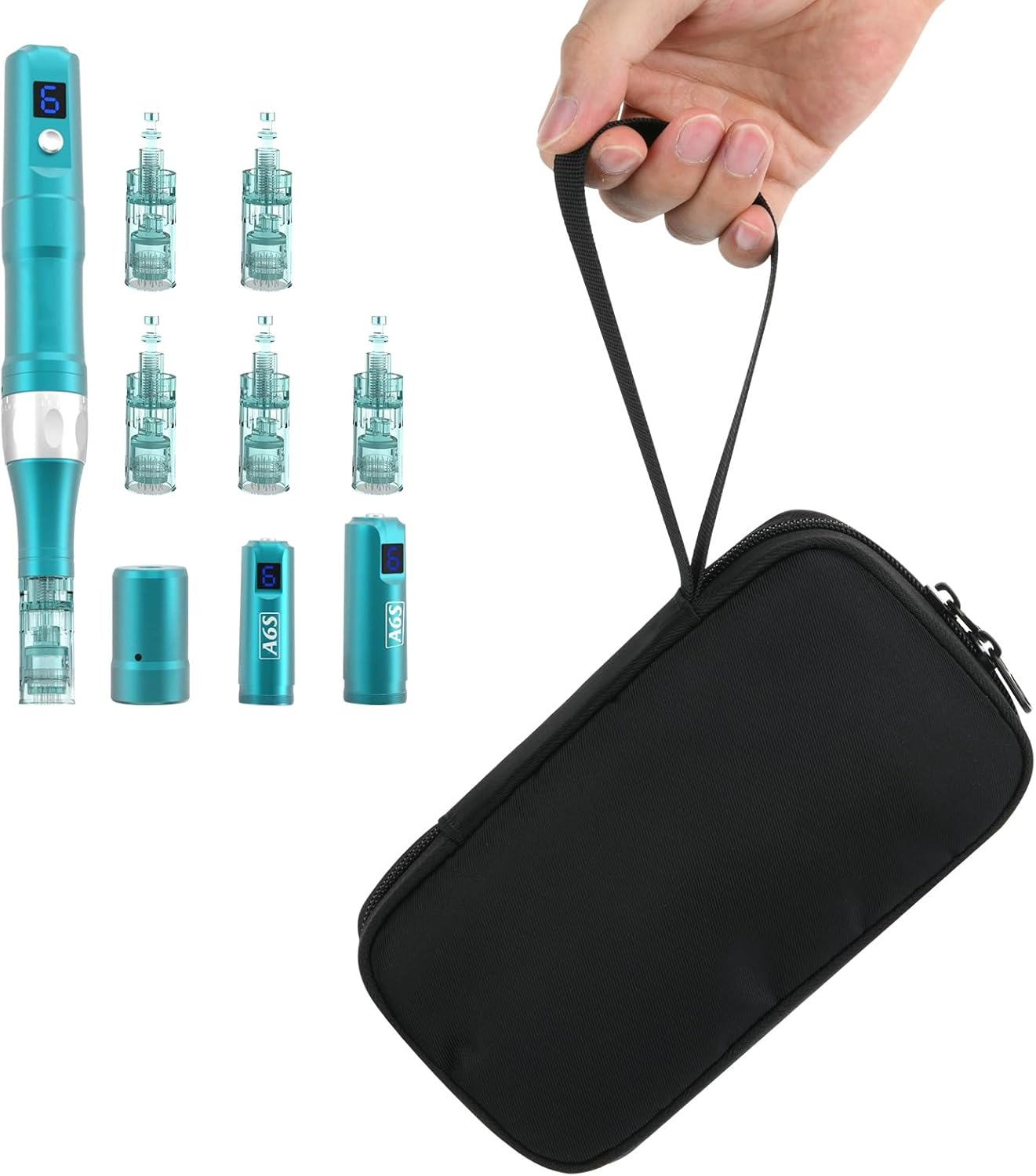 Beautyflier Carry on Bag for Microneedling Pen, Black Travel Makeup Bag for Mcroneedling Machine, Tote Bag for Women Compatible with Dermapen Microneedling Pen, Dr Pen Microneedling Pen, Bag Only, image number 2