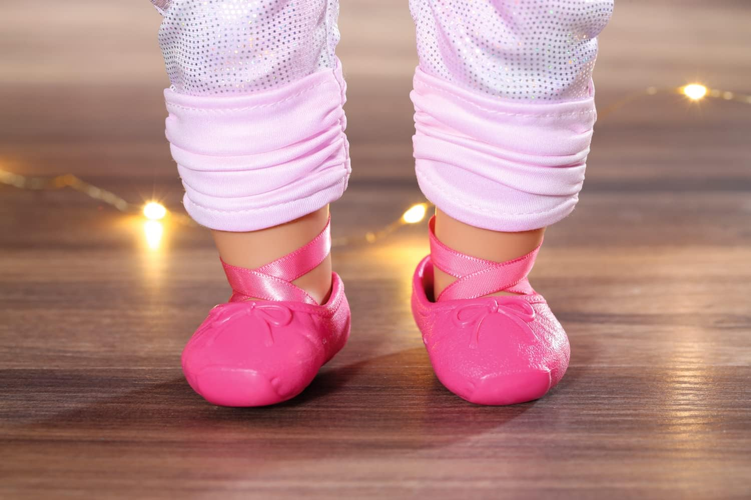 Baby Born Zapf Creation 834176 Deluxe Ballerina Doll Accessories Doll Clothes Set Consisting of Glitter Bodysuit, Leggings, Shoes and Headband in Pink image number 6