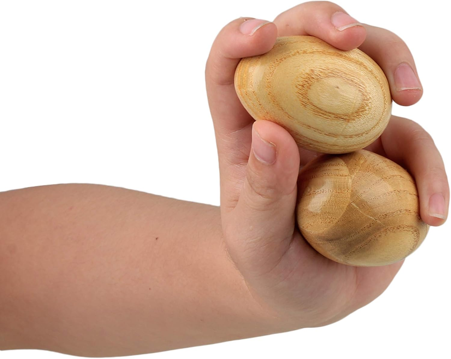 Lovermusic Finish Percussion Wooden Egg-Shaped Shakers Musical Instrument Tool Pack of 2