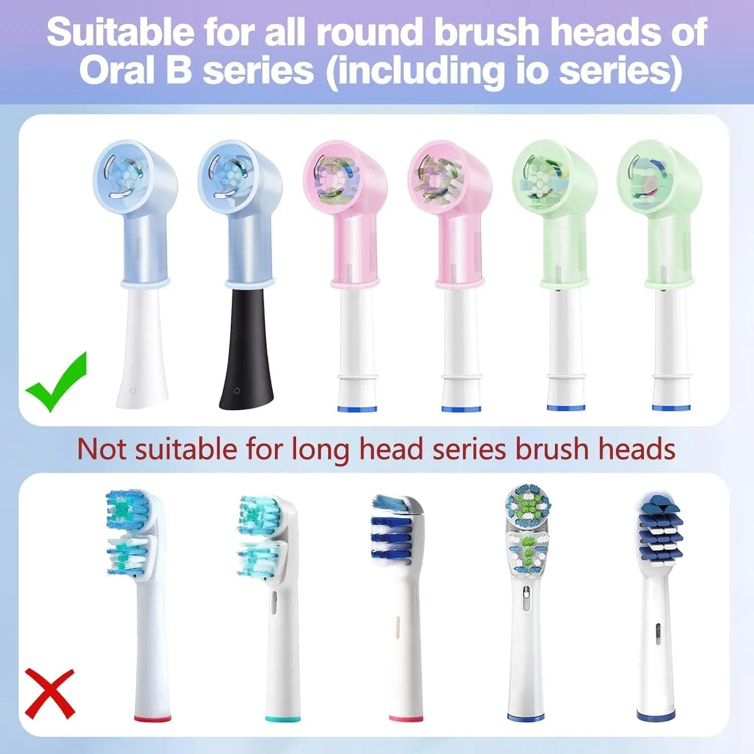 Toothbrush Cover，Electric Toothbrush Cover，Travel Case &ndash; Compatible with Oral B IO Toothbrush Heads，Silicone Bpa-Free Protective Cap Set for Travel and Home(6 Pcs)，By Leralsta image number 5