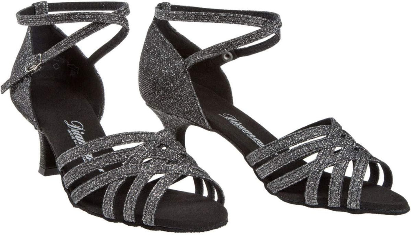 Diamant Ladies Dance Shoes 008-077-519 - Size: UK 5 Black-Silver image number 4
