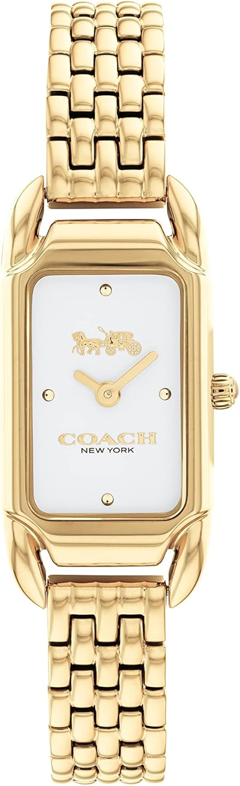 Coach Cadie IP Thin Gold Steel Silver White Dial Women'S Watch image number 6