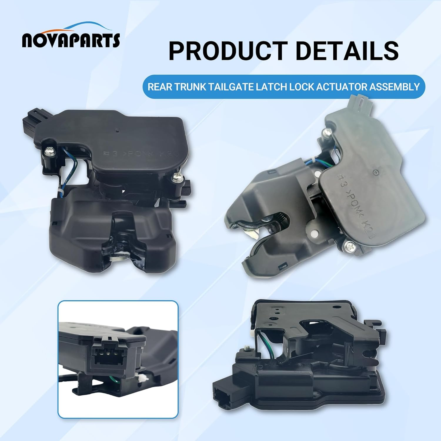 Rear Trunk Tailgate Latch Lock Actuator Assembly for 2003-2007 Honda Accord 74851-SDC-Y01 74851SDCY01 image number 2