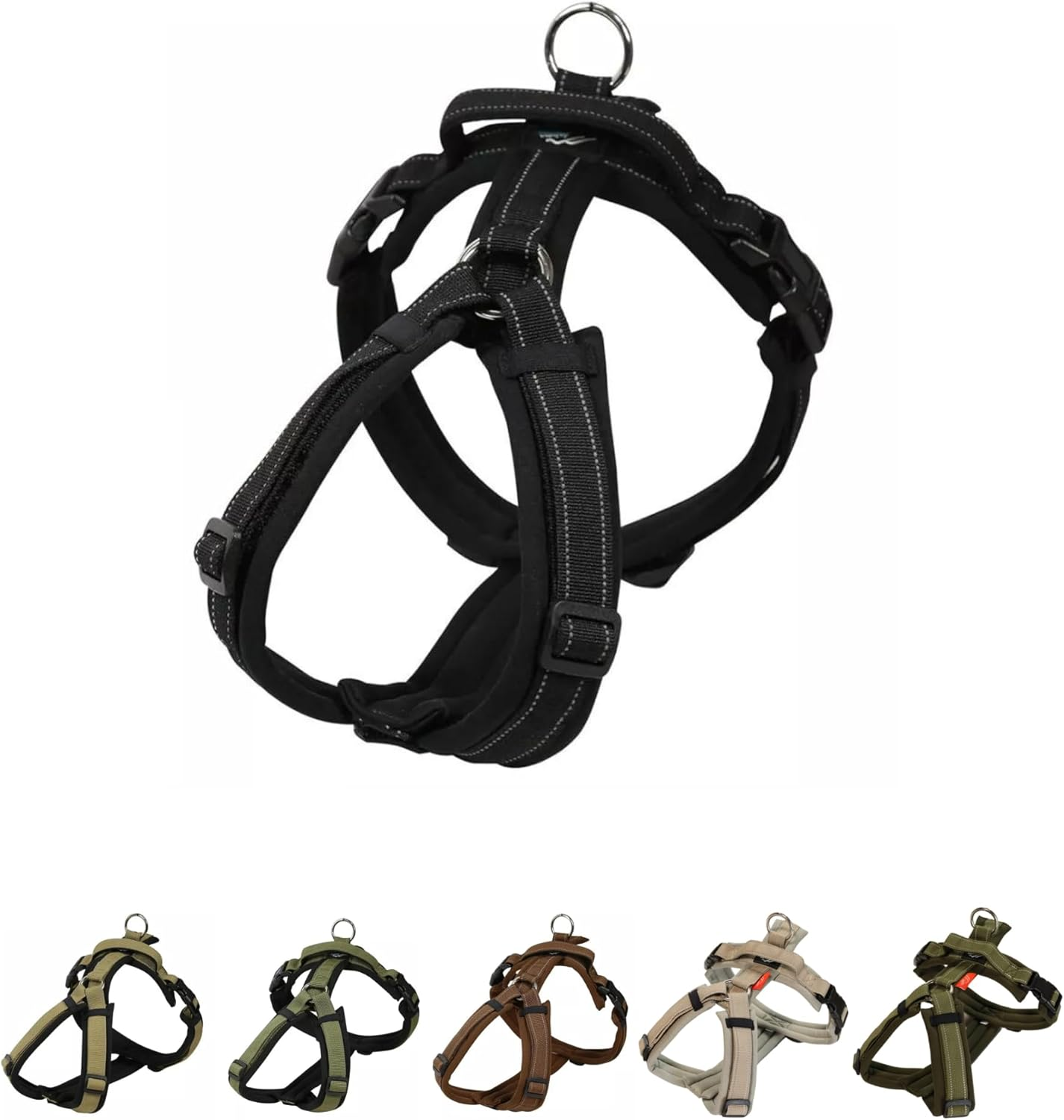 Hakusan Zero Harness, Burden Reduction, Dog Harness, Size Adjustable, Easy to Put on and Take Off, Reflective Material, Lightweight, Breathable, Handle, Nameplate, S Size, Arabesque, Black X Green