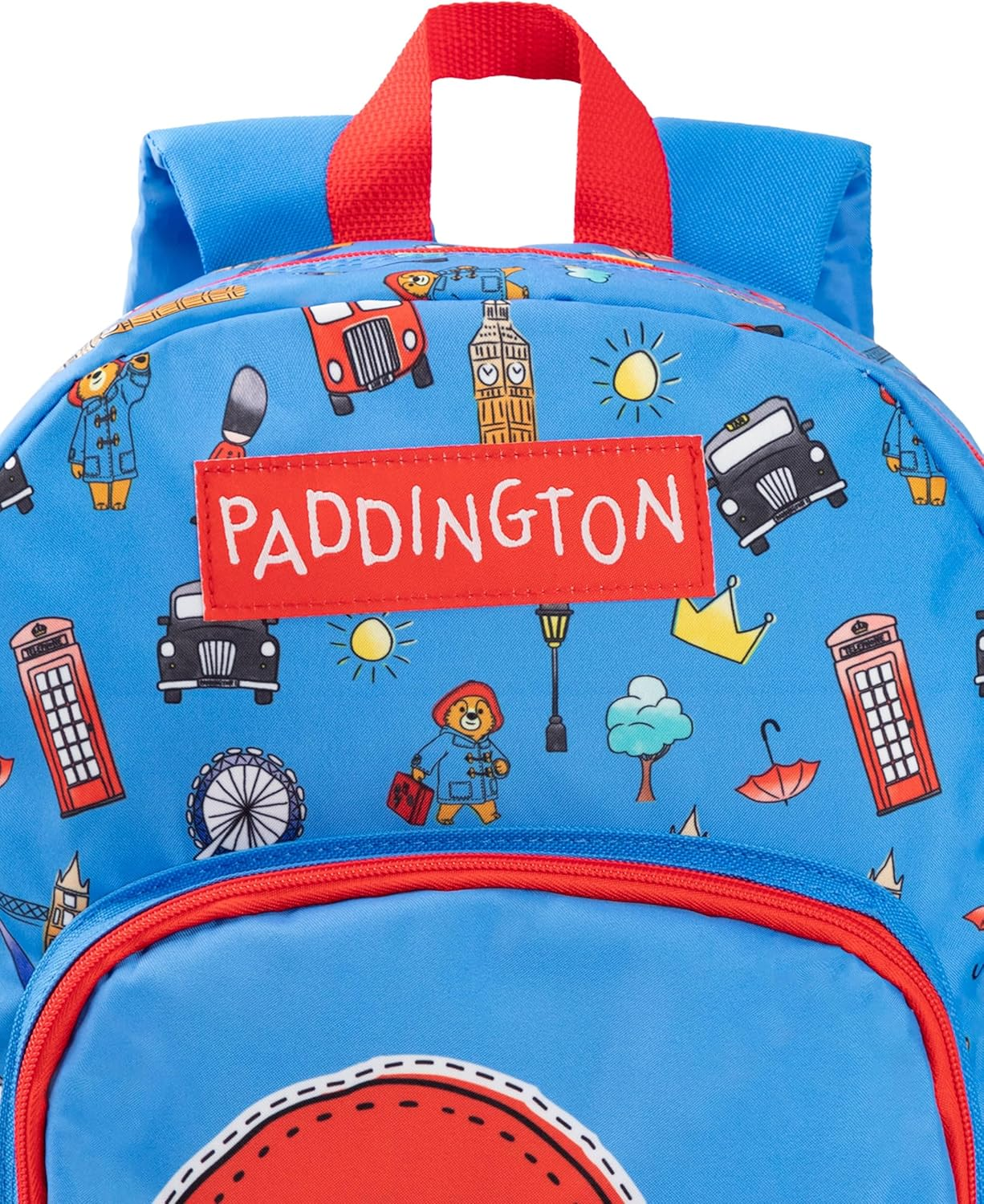 Paddington Bear Boys Backpack | Blue & Red Rucksack with Adjustable Straps | British Character Practical & Organised Luggage Sports School Bag for Kids | Movie Series Merchandise Gift, Blue, One Size image number 3