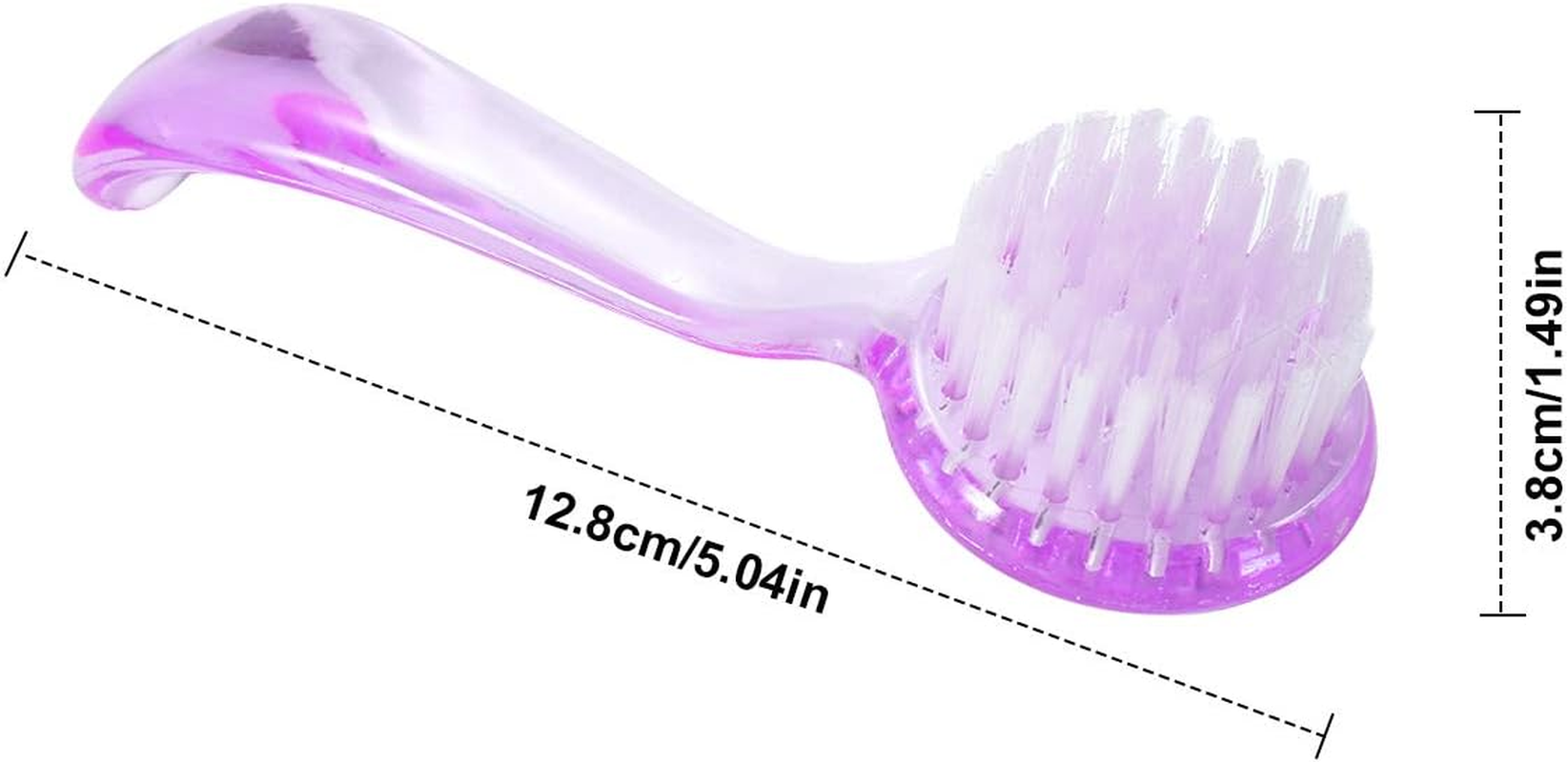 NATUCE 4PCS 13CM Colorful Nail Brush, round Head Nail Hand Scrubbing Cleaning Brush, Fingernail Brush, Handle Nail Brush Hand Scrubbing Cleaning Brush, Nail Brushes, Hand Wash Brushes image number 2