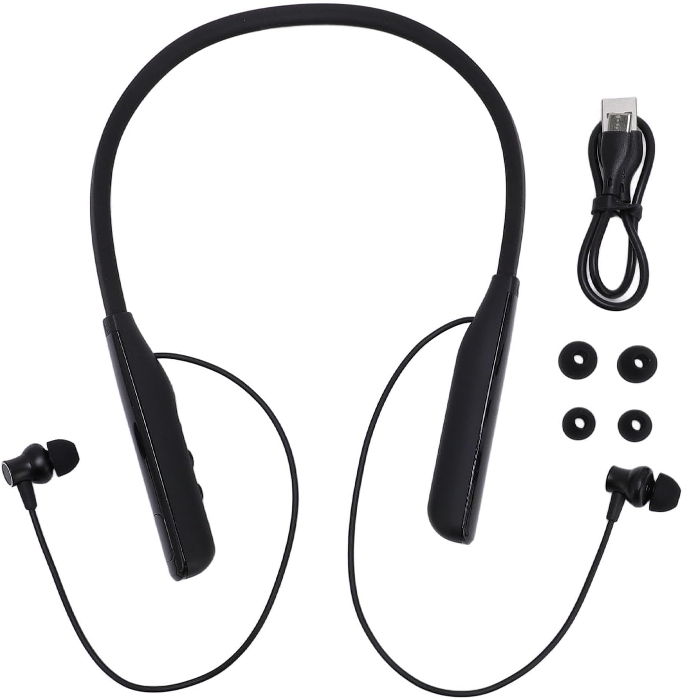 Oreilet Neckband Bluetooth Headphones, Wireless Stereo Neckband Earbuds, Semi in Ear Headsets for Sport Business Workout Office Cycling Game Gym image number 2