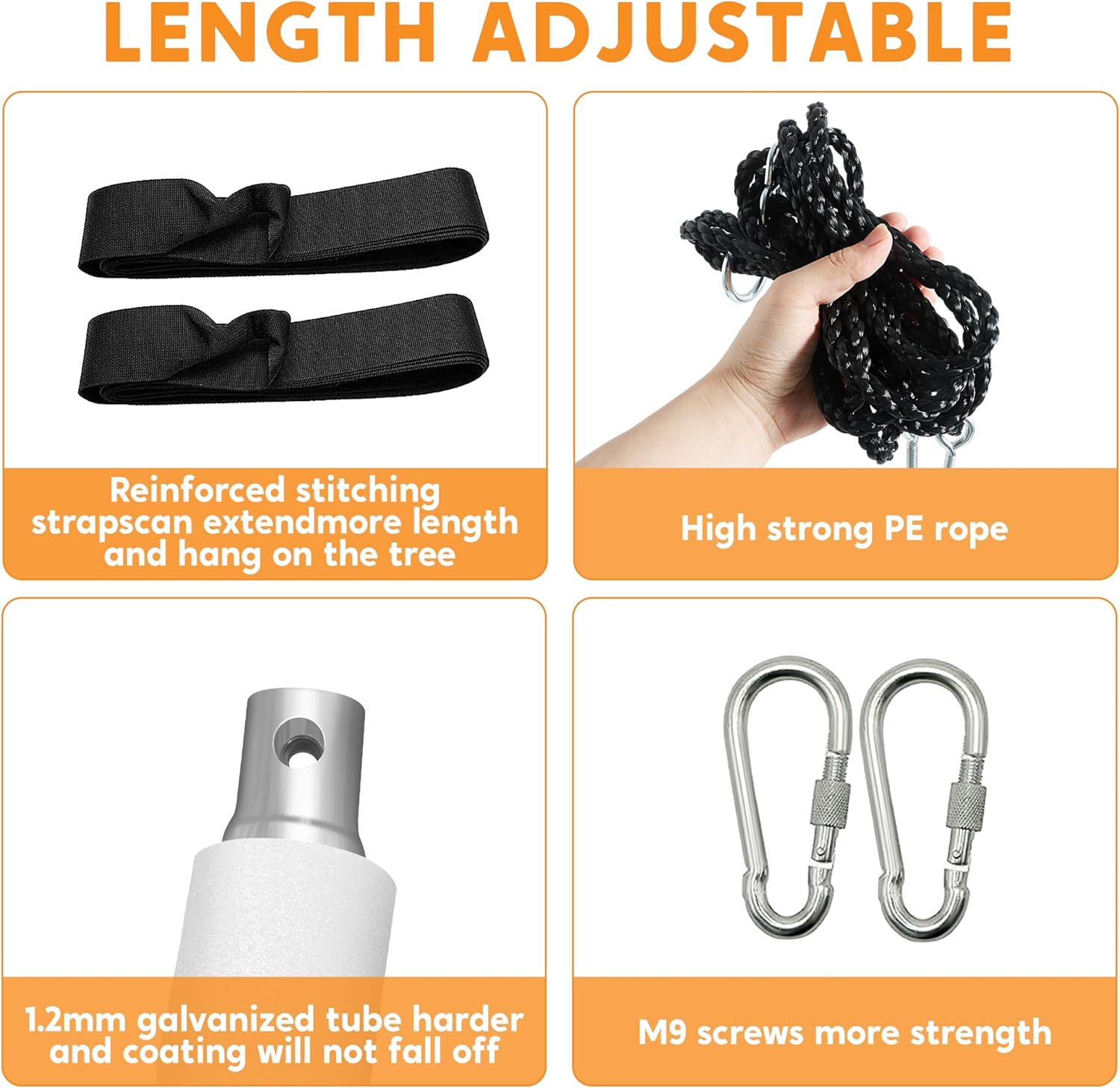 TURFEE 40" Saucer Tree Swing Set - 700Lb Weight Capacity, 900D Oxford Waterproof, with Hanging Straps Swings for Kids Playground Outdoor Activity Backyard Daily Exercise Fun(Blue) image number 2