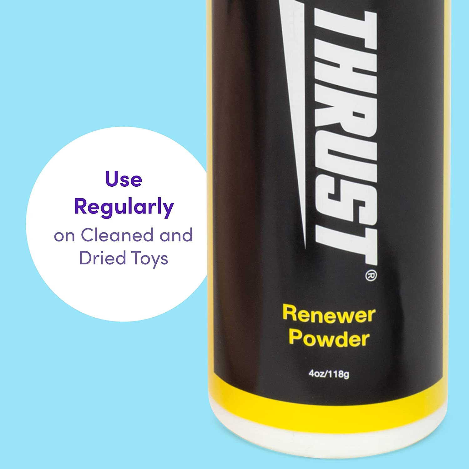 Lovehoney Thrust Renewer Powder for Lifelike Male Toys - Non Toxic - Fast Acting - 118 G image number 1