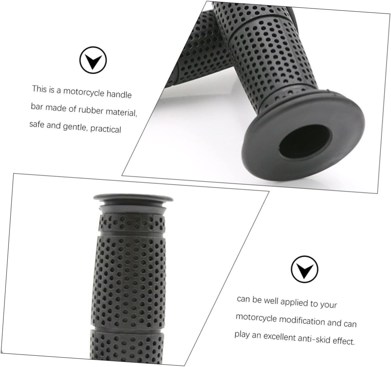WOFASHPURET Vintage Motorcycle Handlebar Grips 22Mm Rubber Motorcycle Accessory for Handlebar Tape image number 3