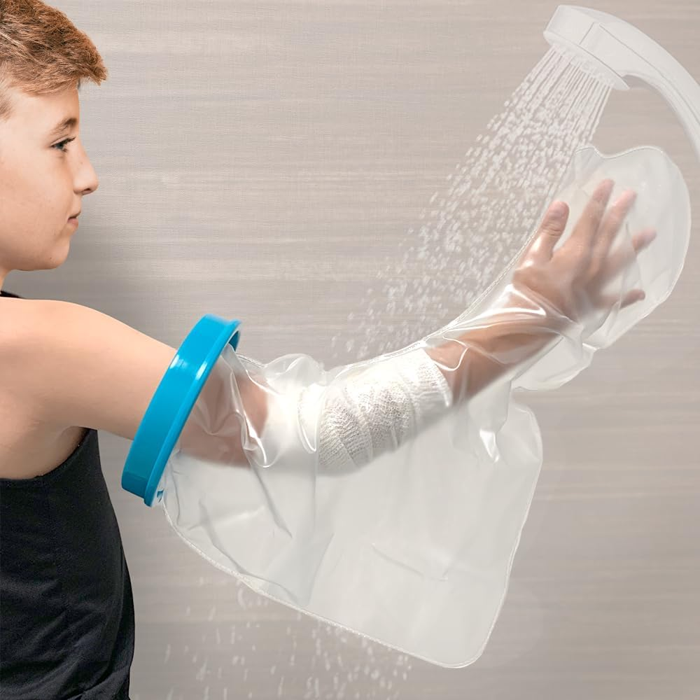 Waterproof Child Elbow Cast Cover for Shower,Upper Arm Protector for Swimming and Bathing,Reusable Half Cast Protector,Shower Sleeve for Arm Cast Bag to Keep Wound and Bandages Dry image number 3