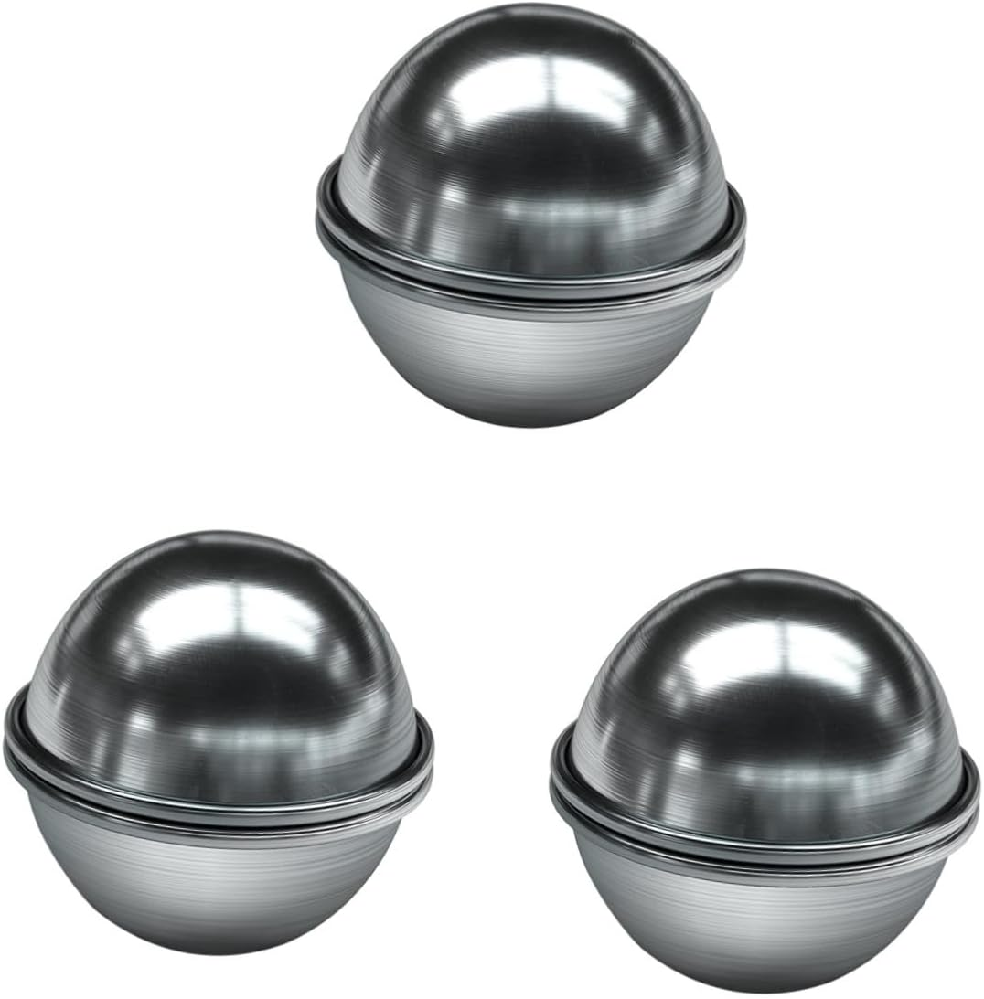 COHEALI 6Pcs Ergonomic Metal Bath Ball Mold Soap Molding Kit Safe for Cheese Mousse image number 5