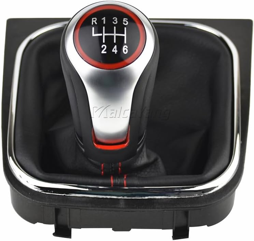 Malcayang 6 Speed Gear Shift Knobs Boot Cover for Golf MK5 MK6 MK7 Scirroco Eos image number 5