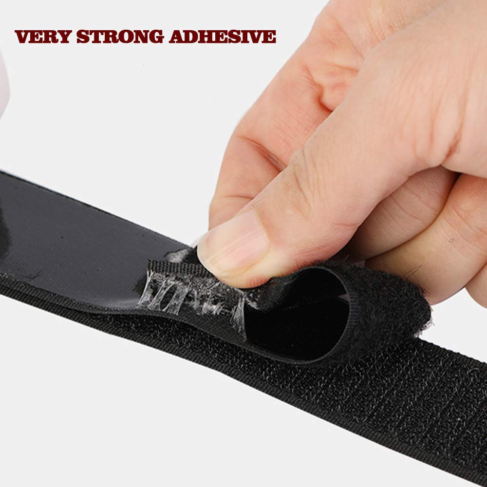 LLPT Hook and Loop Tape Color White 1 Inch X 23 Feet Each Roll Heavy Duty Adhesive Hook Loop Strip Mounting Tape for Indoor and Outdoor (HTW130) image number 5