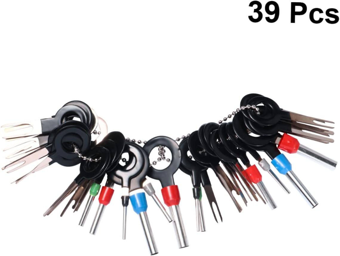 CHILDWEET 39Pcs Car Terminal Connector Pin Release Puller Extraction Tool Set with Plastic Handles for Automotive Electrical Wiring Repair Random Style image number 2