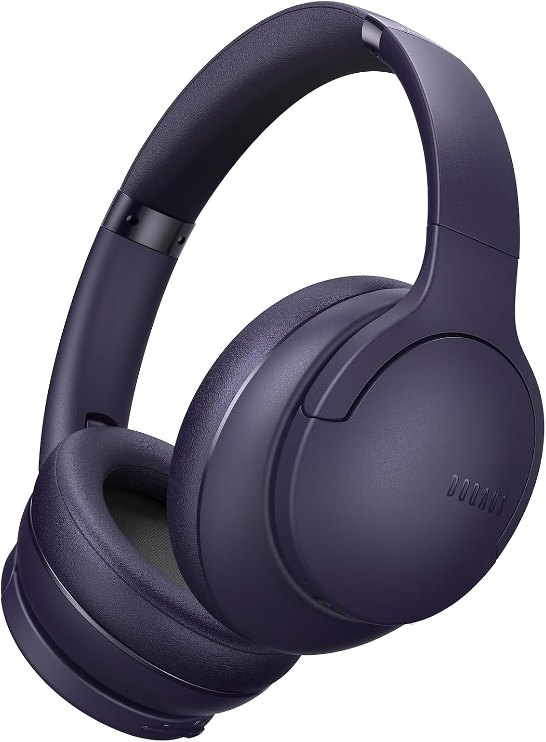 DOQAUS Bluetooth Wireless Headphones over Ear, 90H Playtime, 3 EQ Mode, Hifi Stereo Bass Headphoens with Mic, Bluetooth 5.3 Foldable Headphones Wireless with Memory Protein Earpad for Phone/Pc(Purple)