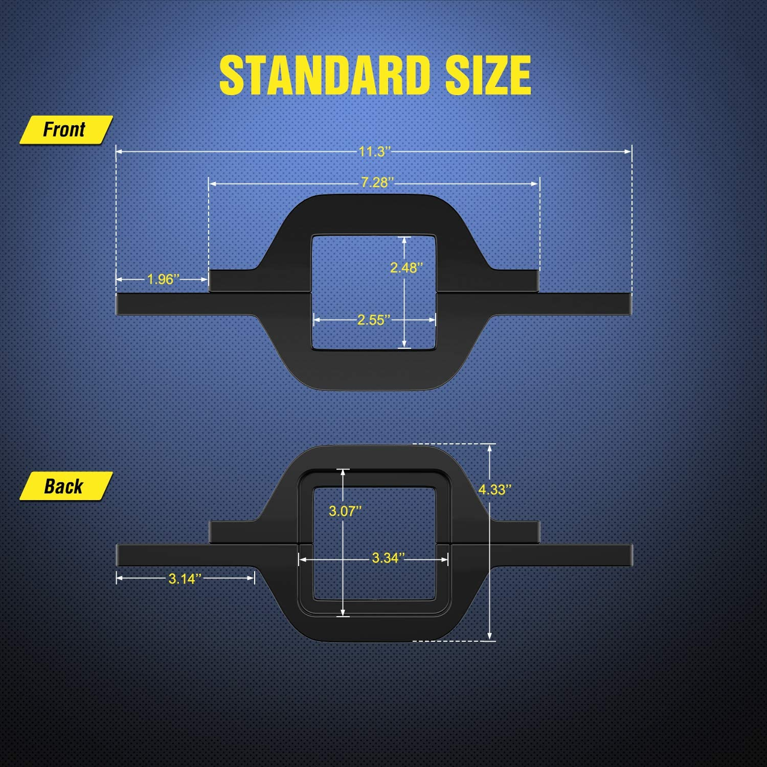 Nilight 90046B Tow Hitch Bracket 2.5"-3" Universal Mounting Kit Reverse Road LED Work Light for Truck SUV Trailer RV image number 4