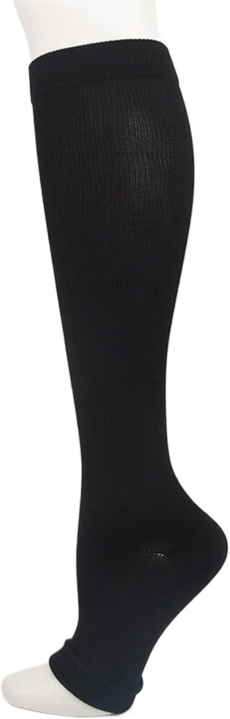 Dress Cici Open Toe Compression Socks, Toeless Compression Socks with Zipper, Zippered Sock for Women (3 Pack) image number 4